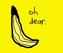 a very sad banana